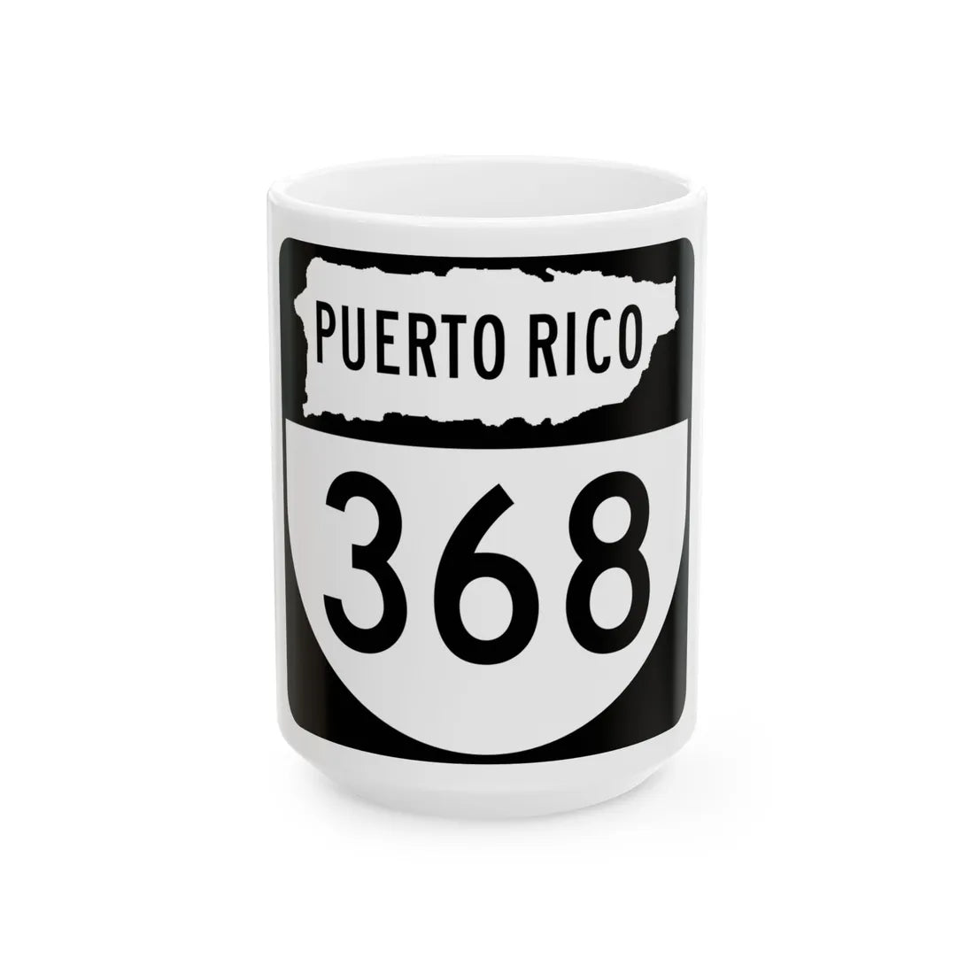 PR old 368 (Puerto Rico) (Road Sign) White Coffee Mug 15oz - Go Mug Yourself