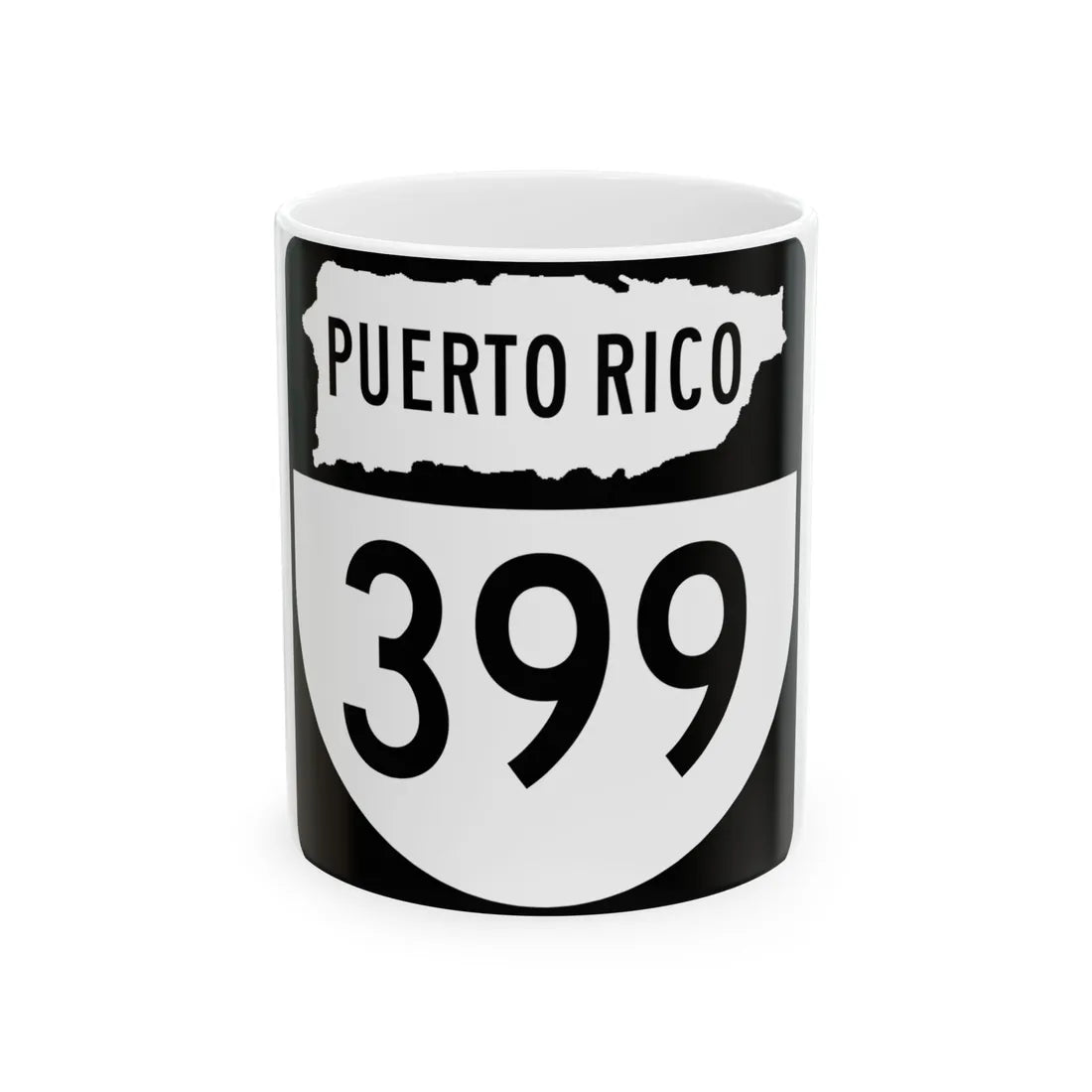 PR old 399 (Puerto Rico) (Road Sign) White Coffee Mug 11oz - Go Mug Yourself