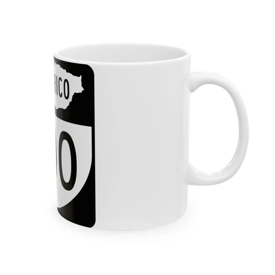 PR old 400 (Puerto Rico) (Road Sign) White Coffee Mug - Go Mug Yourself