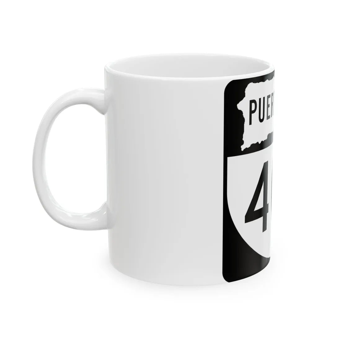 PR old 402 (Puerto Rico) (Road Sign) White Coffee Mug - Go Mug Yourself