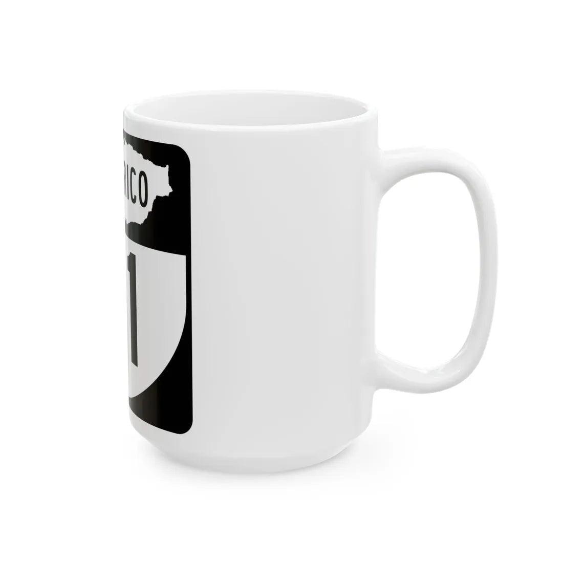 PR old 41 (Puerto Rico) (Road Sign) White Coffee Mug - Go Mug Yourself