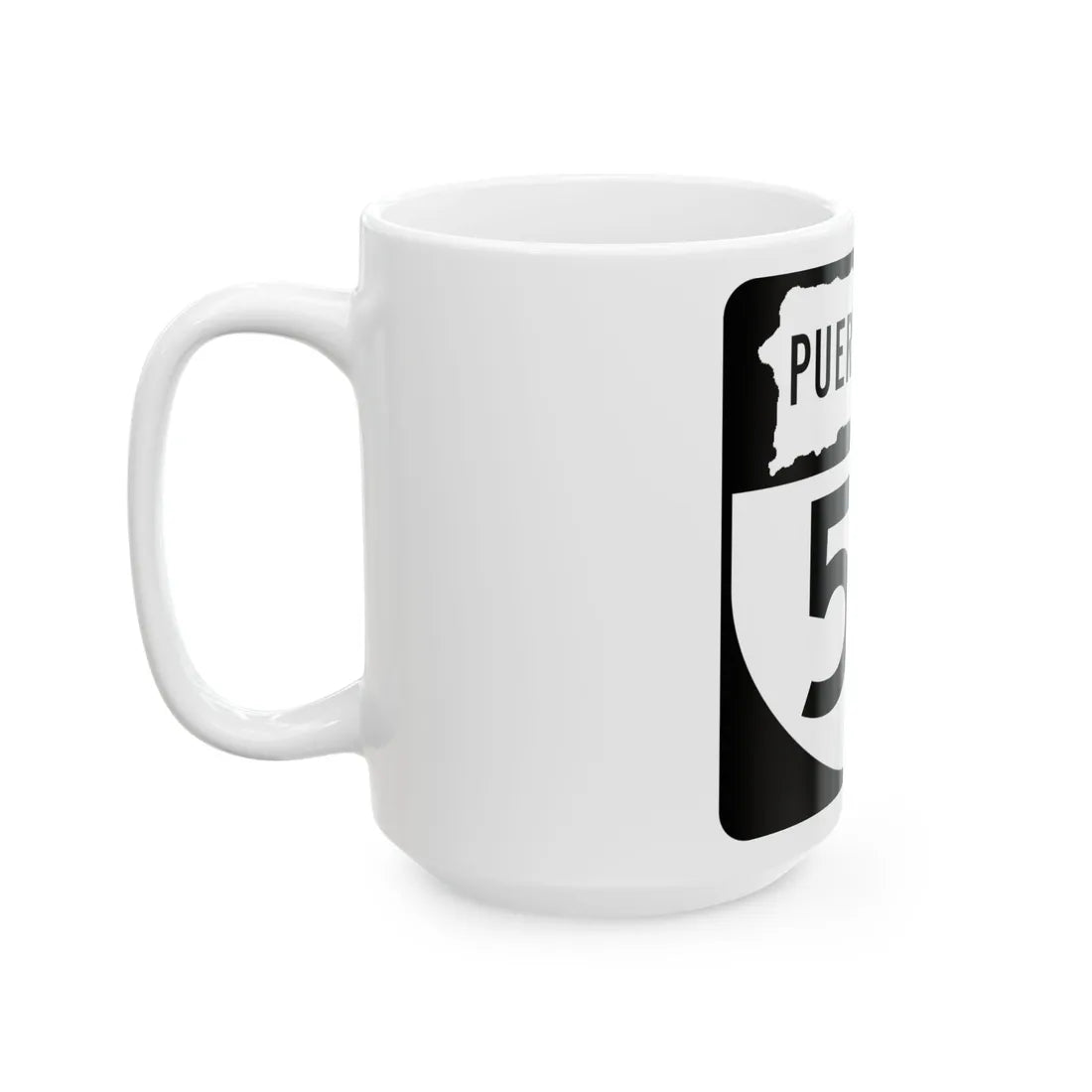 PR old 52 (Puerto Rico) (Road Sign) White Coffee Mug - Go Mug Yourself