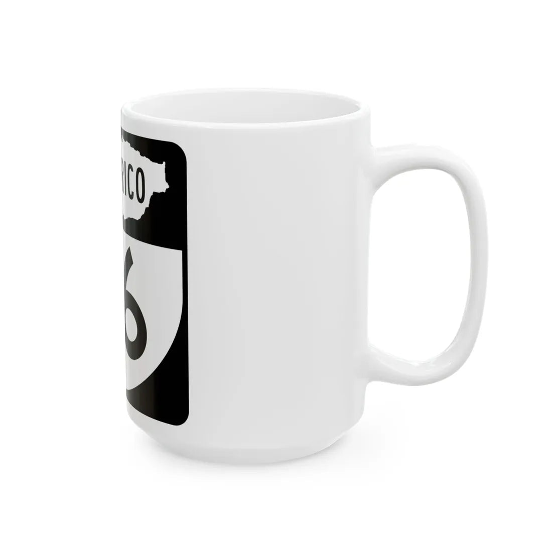 PR old 66 (Puerto Rico) (Road Sign) White Coffee Mug - Go Mug Yourself