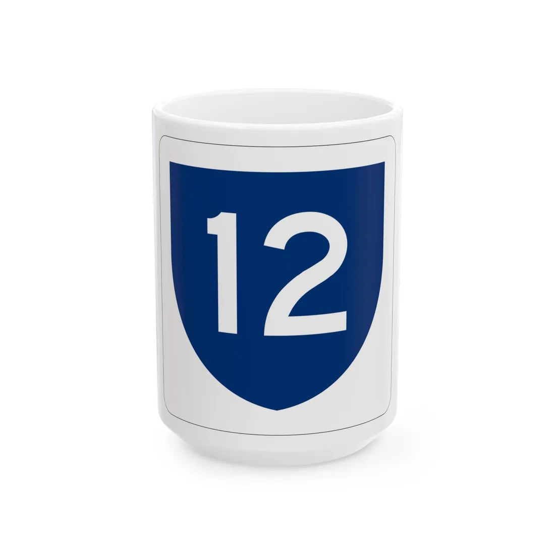 PR primary 12 (Puerto Rico) (Road Sign) White Coffee Mug 15oz - Go Mug Yourself