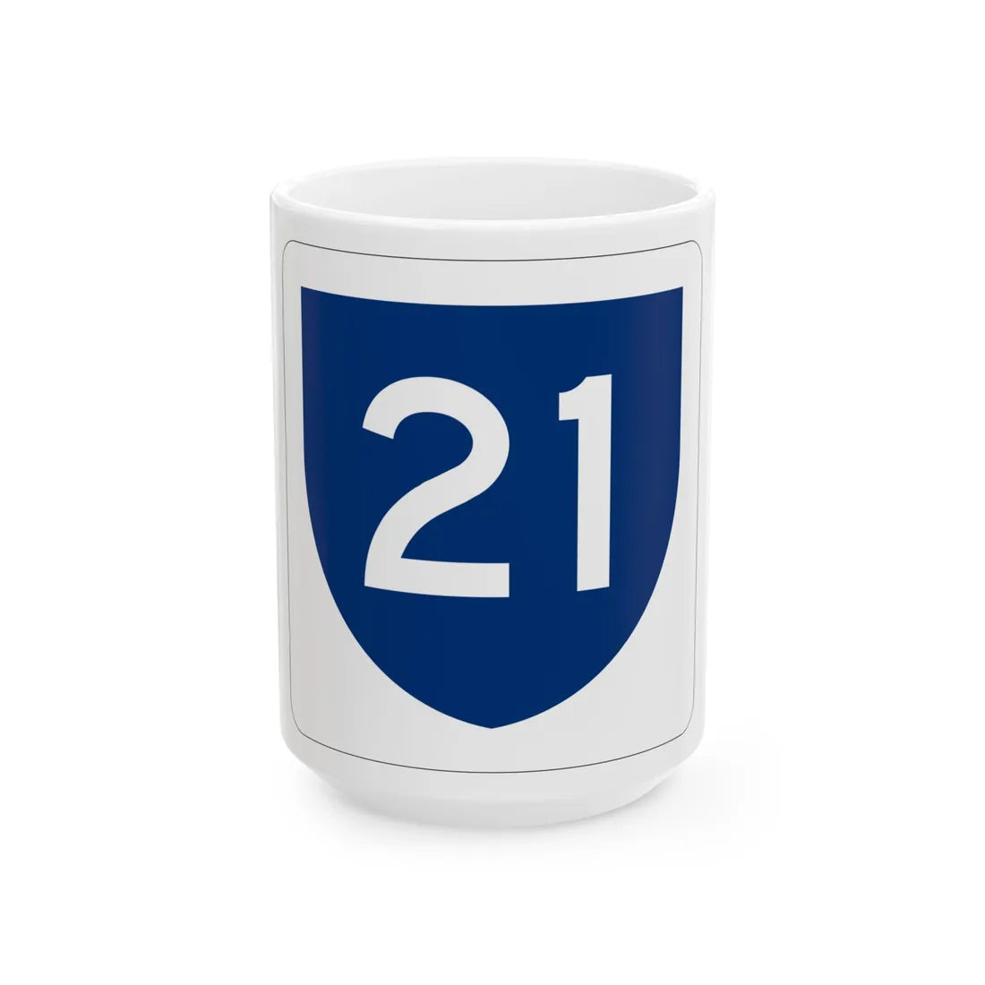 PR primary 21 (Puerto Rico) (Road Sign) White Coffee Mug 15oz - Go Mug Yourself