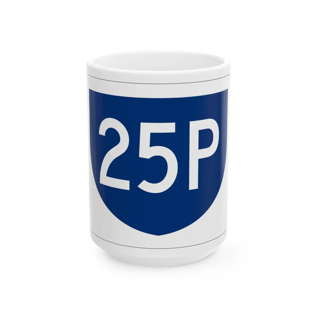 PR primary 25P (Puerto Rico) (Road Sign) White Coffee Mug 15oz - Go Mug Yourself
