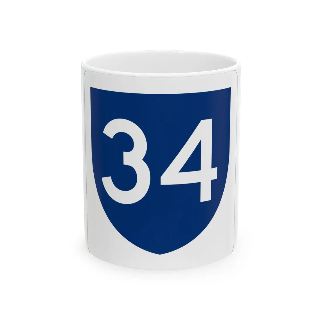PR primary 34 (Puerto Rico) (Road Sign) White Coffee Mug 11oz - Go Mug Yourself