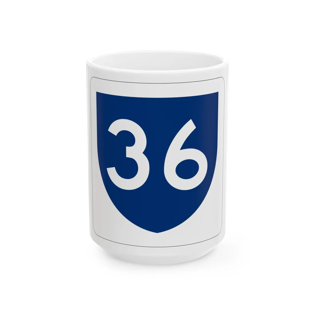 PR primary 36 (Puerto Rico) (Road Sign) White Coffee Mug 15oz - Go Mug Yourself