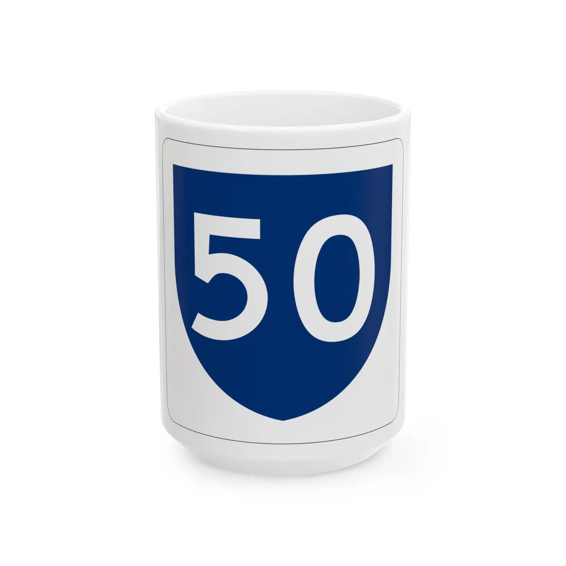PR primary 50 (Puerto Rico) (Road Sign) White Coffee Mug 15oz - Go Mug Yourself