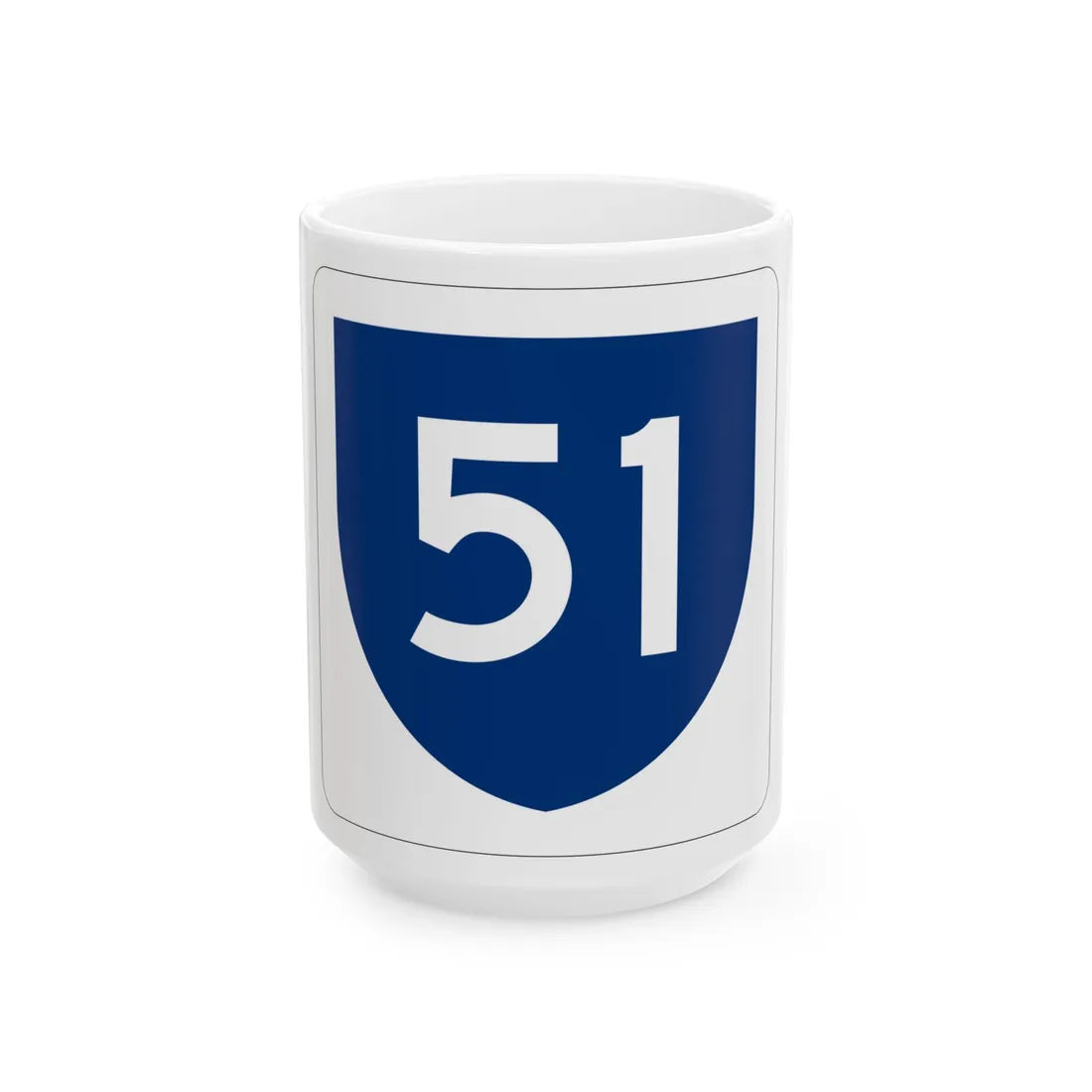 PR primary 51 (Puerto Rico) (Road Sign) White Coffee Mug 15oz - Go Mug Yourself