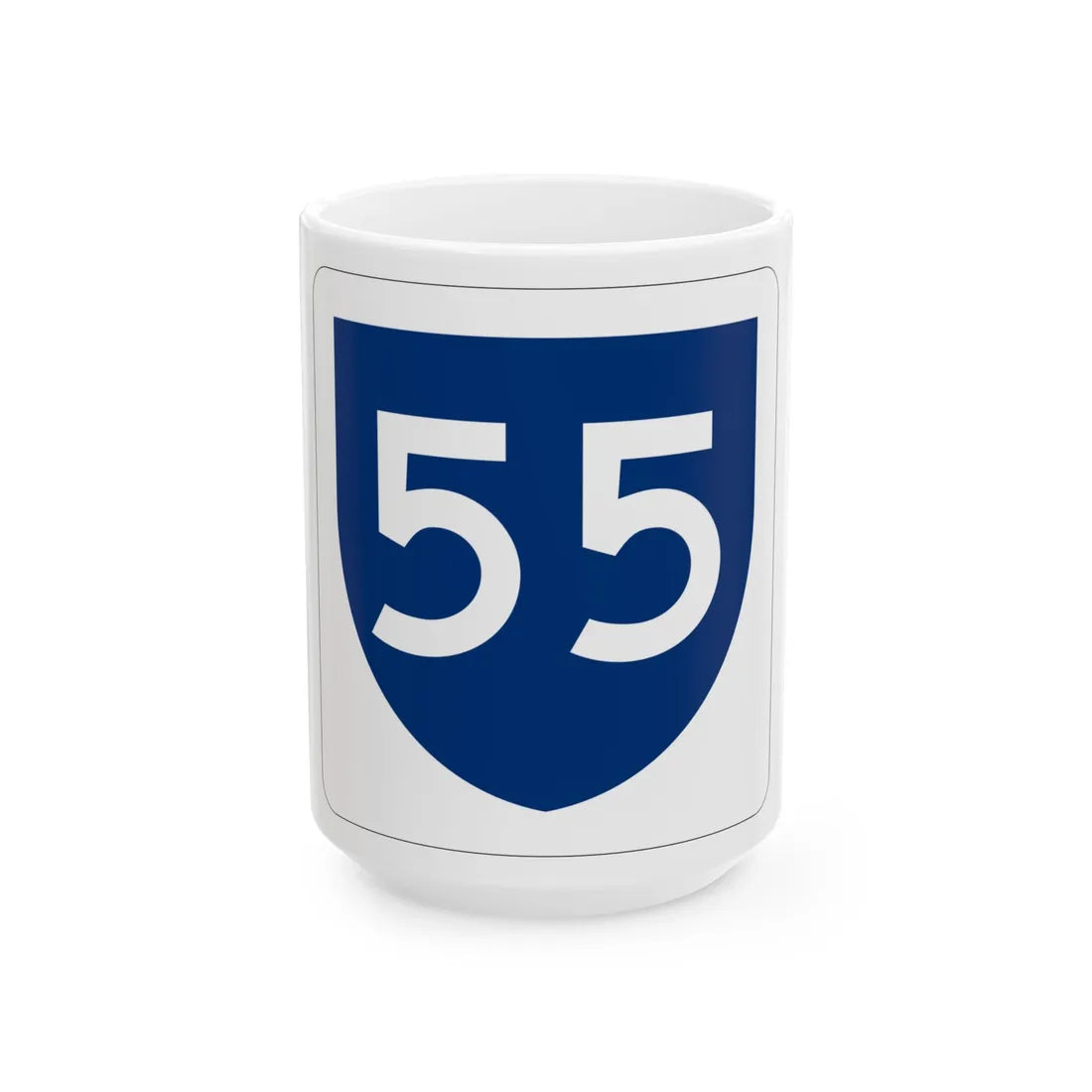 PR primary 55 (Puerto Rico) (Road Sign) White Coffee Mug 15oz - Go Mug Yourself