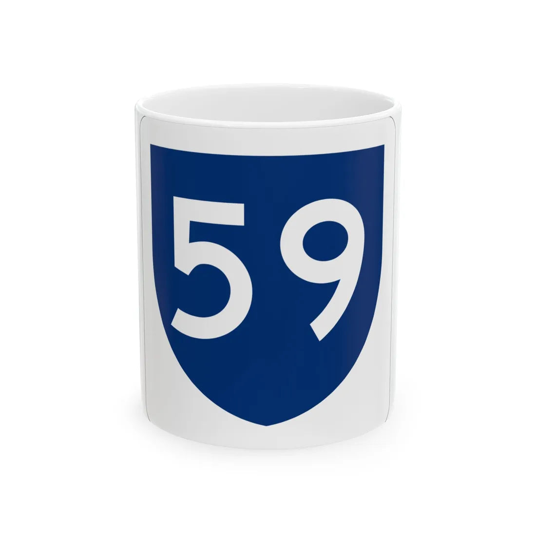 PR primary 59 (Puerto Rico) (Road Sign) White Coffee Mug 11oz - Go Mug Yourself