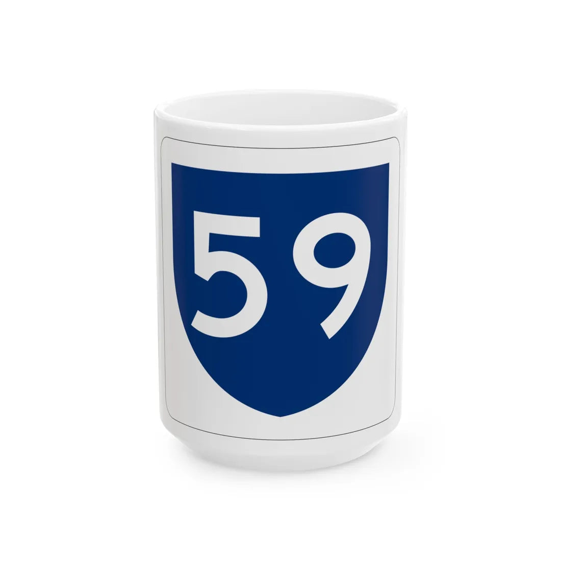PR primary 59 (Puerto Rico) (Road Sign) White Coffee Mug 15oz - Go Mug Yourself