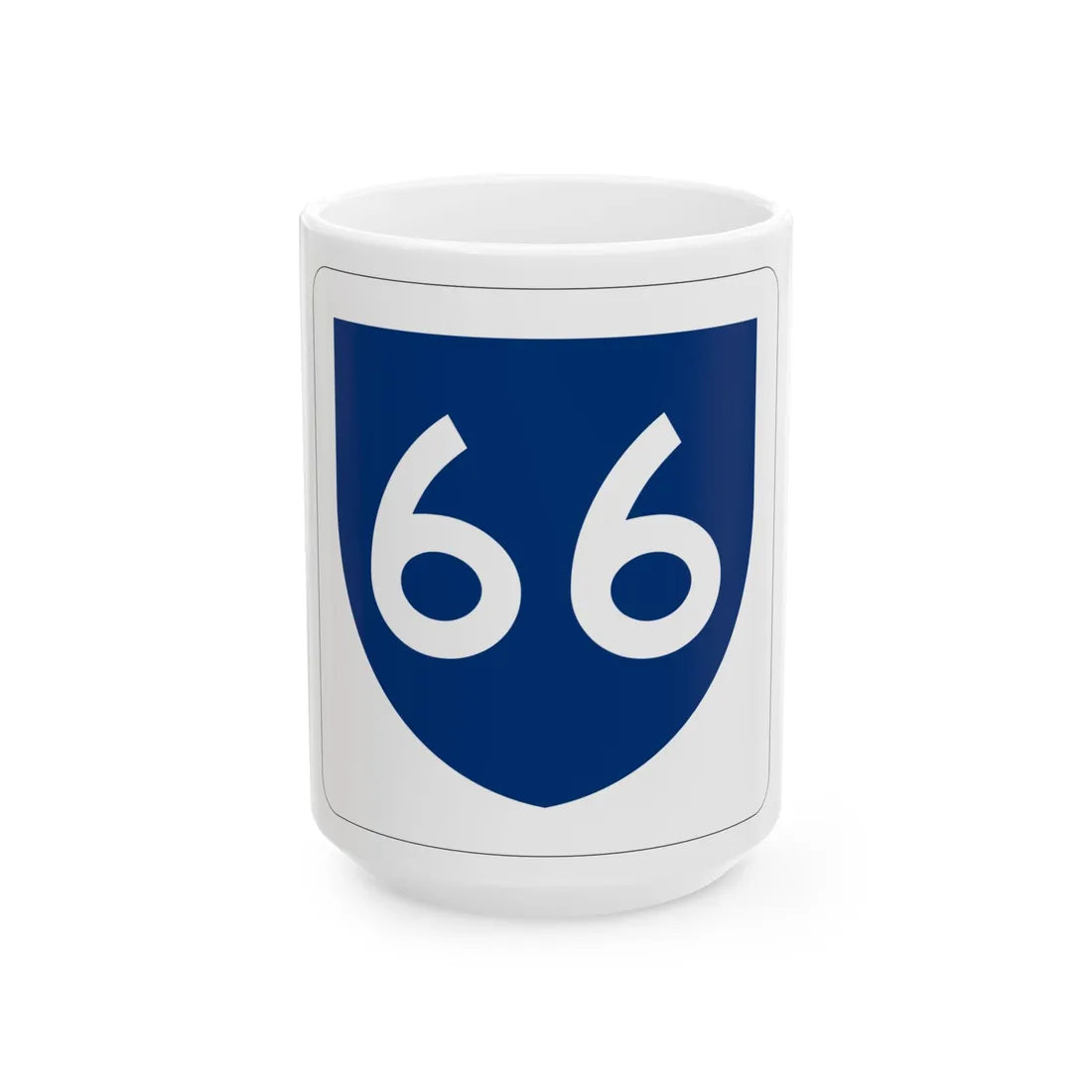 PR primary 66 (Puerto Rico) (Road Sign) White Coffee Mug 15oz - Go Mug Yourself