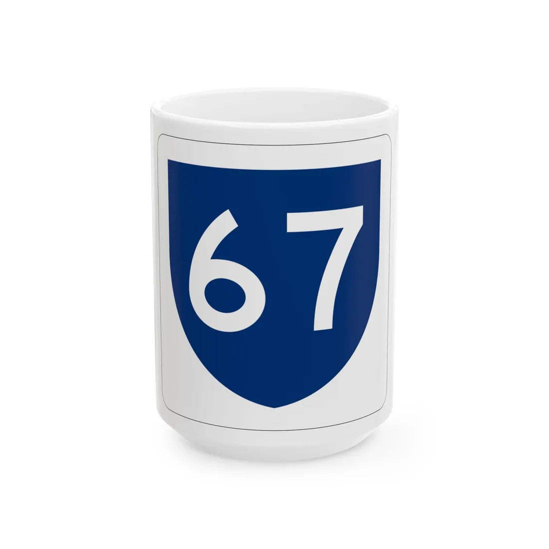 PR primary 67 (Puerto Rico) (Road Sign) White Coffee Mug 15oz - Go Mug Yourself