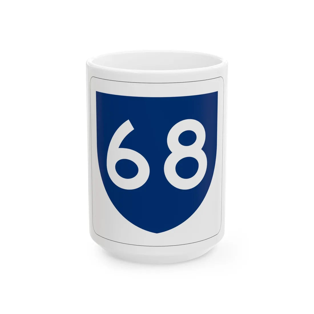 PR primary 68 (Puerto Rico) (Road Sign) White Coffee Mug 15oz - Go Mug Yourself