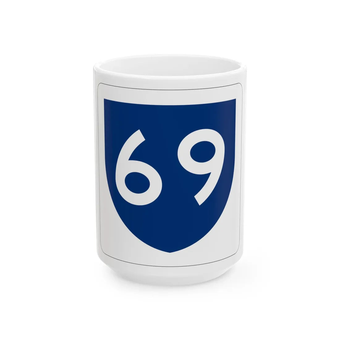 PR primary 69 (Puerto Rico) (Road Sign) White Coffee Mug 15oz - Go Mug Yourself