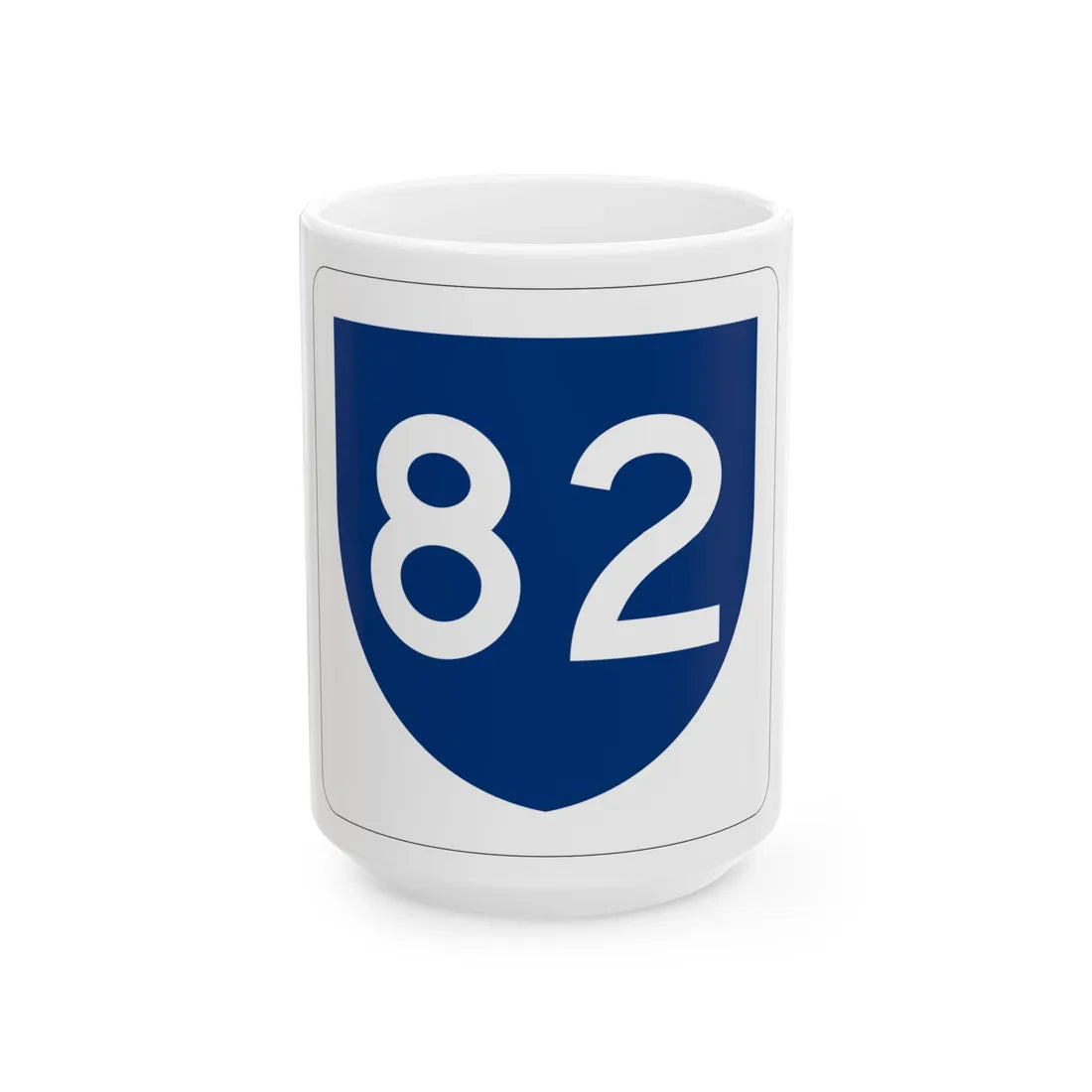 PR primary 82 (Puerto Rico) (Road Sign) White Coffee Mug 15oz - Go Mug Yourself