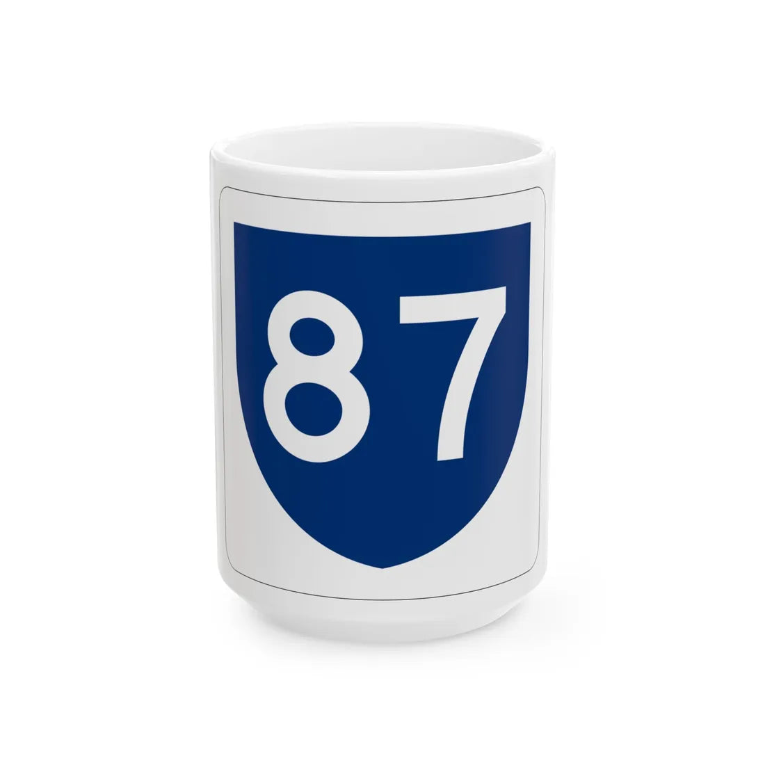 PR primary 87 (Puerto Rico) (Road Sign) White Coffee Mug 15oz - Go Mug Yourself