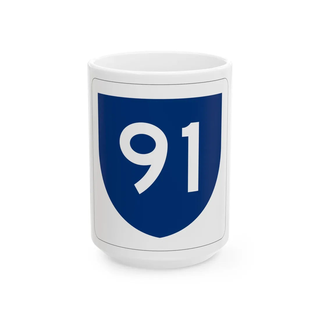 PR primary 91 (Puerto Rico) (Road Sign) White Coffee Mug 15oz - Go Mug Yourself