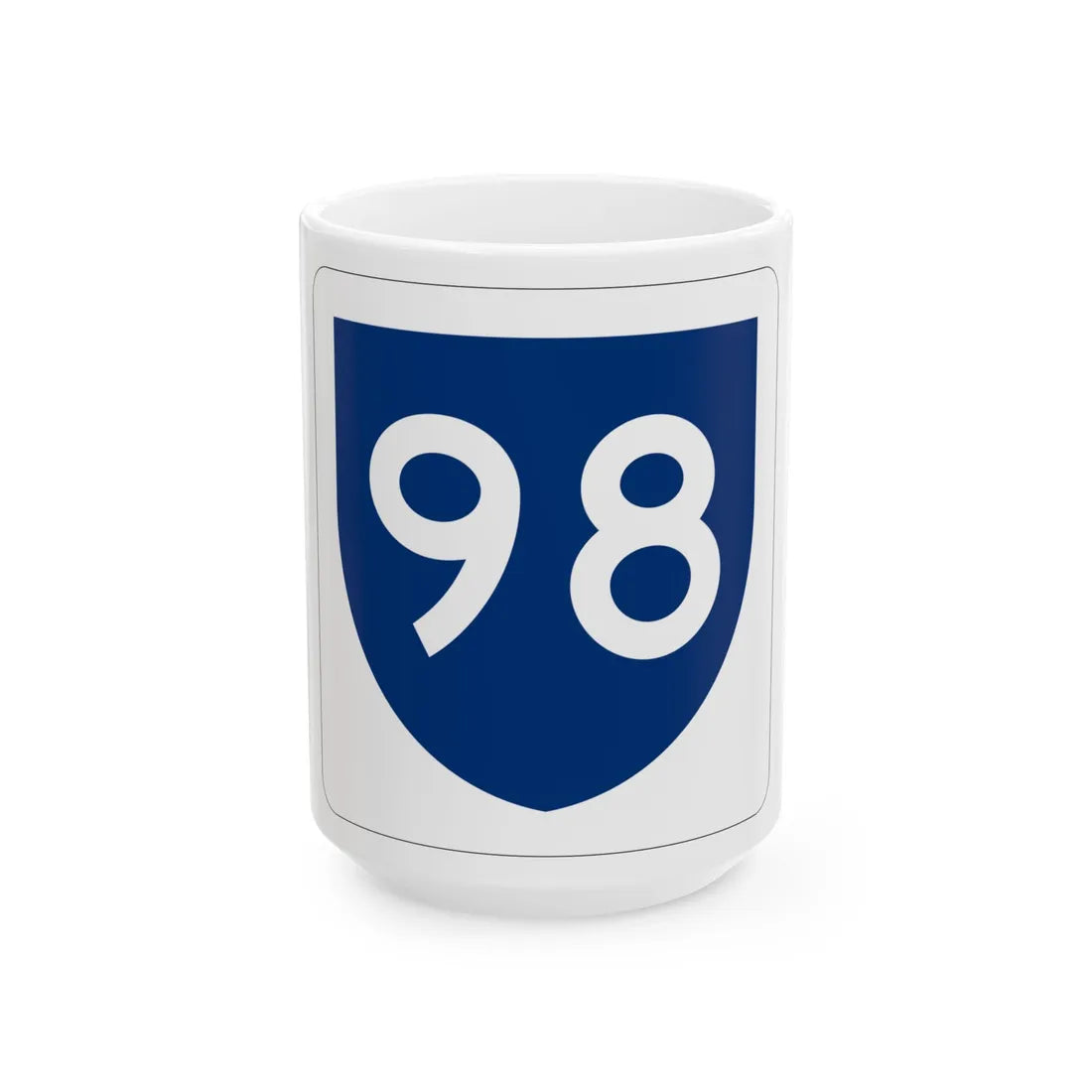PR primary 98 (Puerto Rico) (Road Sign) White Coffee Mug 15oz - Go Mug Yourself