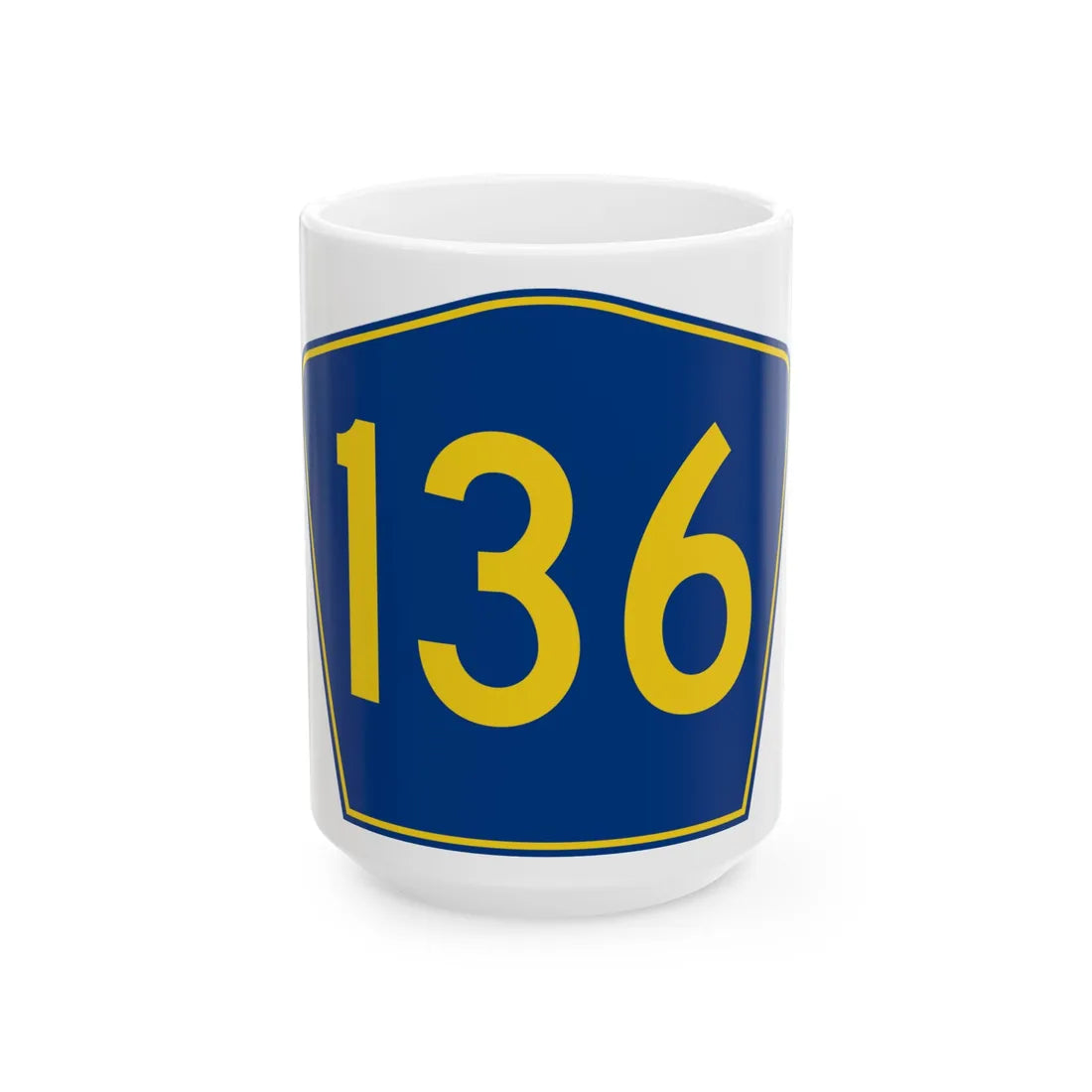 PR secondary 136 (Puerto Rico) (Road Sign) White Coffee Mug 15oz - Go Mug Yourself