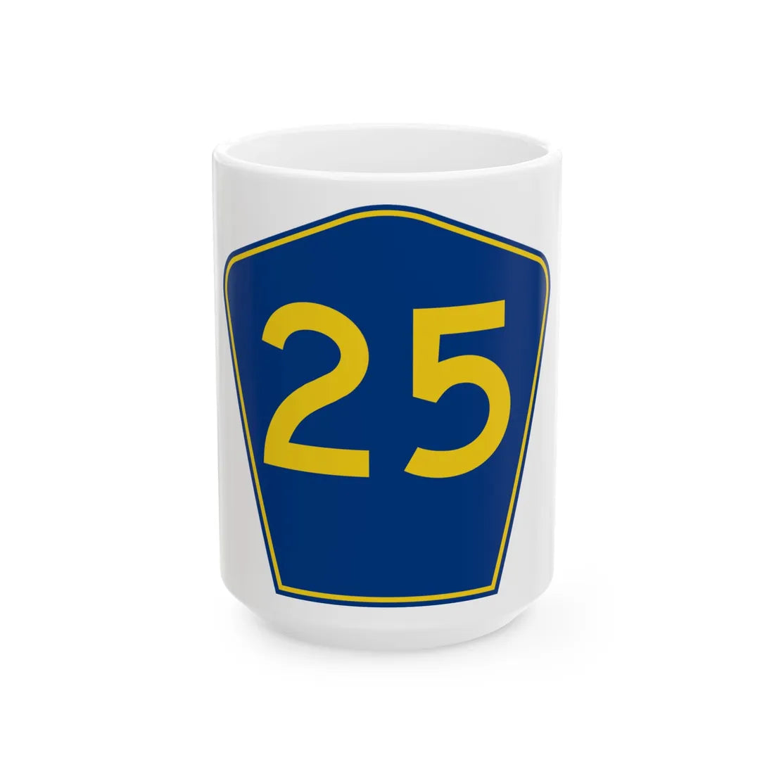 PR secondary 25 (Puerto Rico) (Road Sign) White Coffee Mug 15oz - Go Mug Yourself