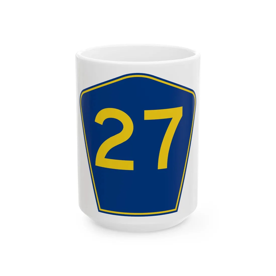 PR secondary 27 (Puerto Rico) (Road Sign) White Coffee Mug 15oz - Go Mug Yourself