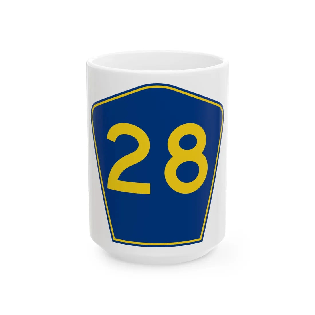 PR secondary 28 (Puerto Rico) (Road Sign) White Coffee Mug 15oz - Go Mug Yourself