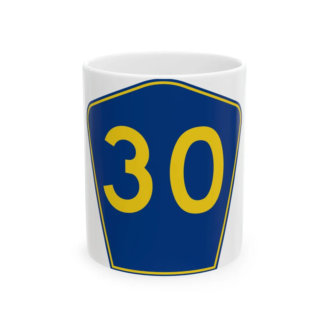 PR secondary 30 (Puerto Rico) (Road Sign) White Coffee Mug 11oz - Go Mug Yourself