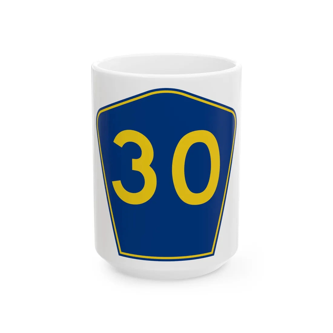 PR secondary 30 (Puerto Rico) (Road Sign) White Coffee Mug 15oz - Go Mug Yourself