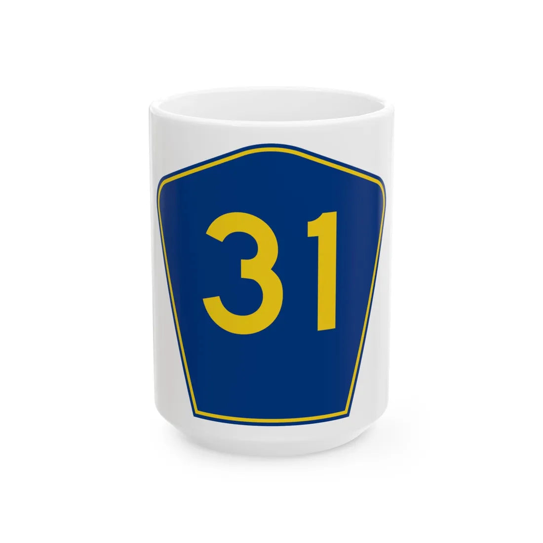 PR secondary 31 (Puerto Rico) (Road Sign) White Coffee Mug 15oz - Go Mug Yourself