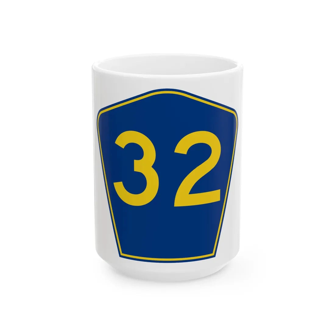 PR secondary 32 (Puerto Rico) (Road Sign) White Coffee Mug 15oz - Go Mug Yourself