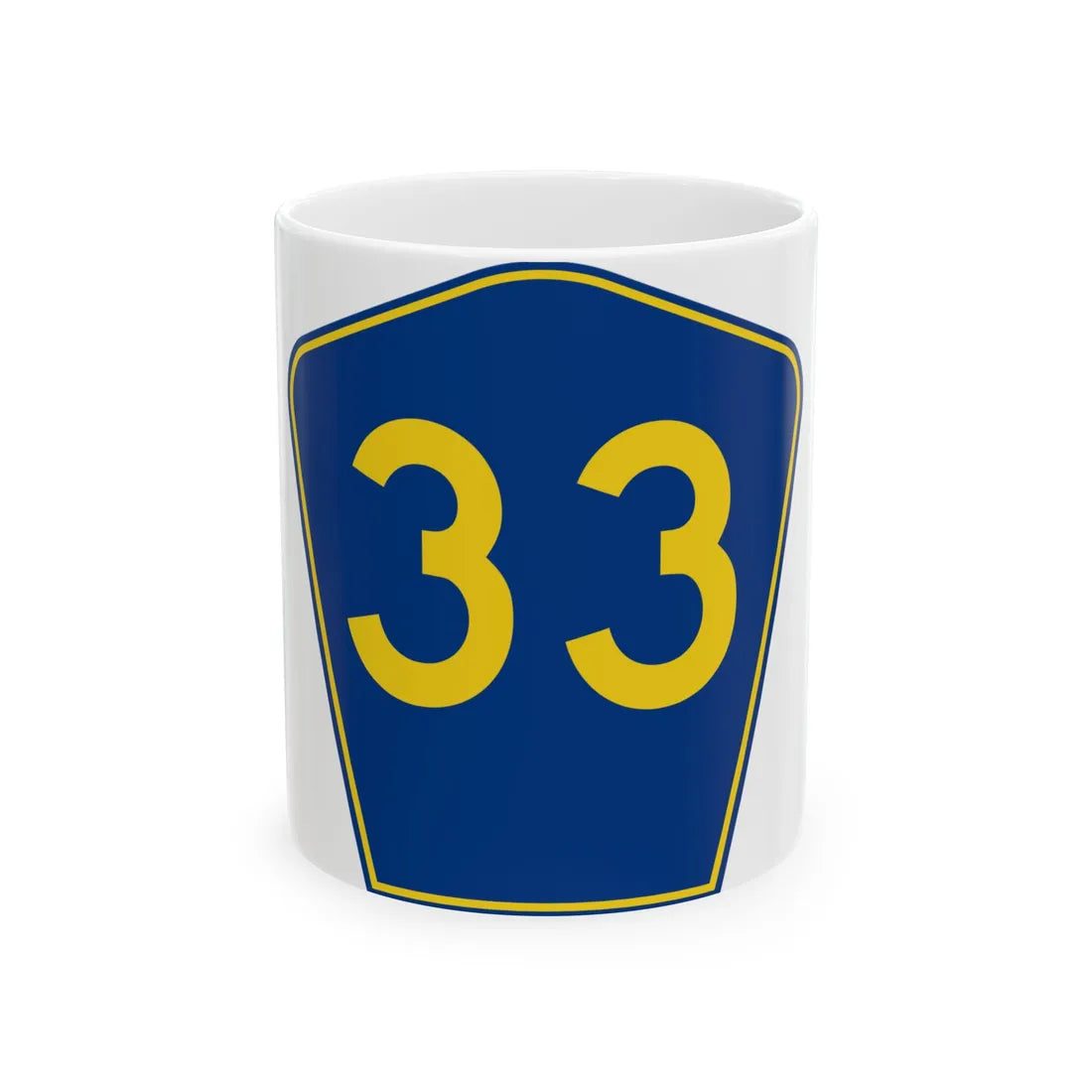 PR secondary 33 (Puerto Rico) (Road Sign) White Coffee Mug 11oz - Go Mug Yourself