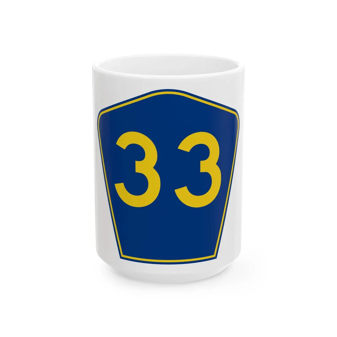 PR secondary 33 (Puerto Rico) (Road Sign) White Coffee Mug 15oz - Go Mug Yourself