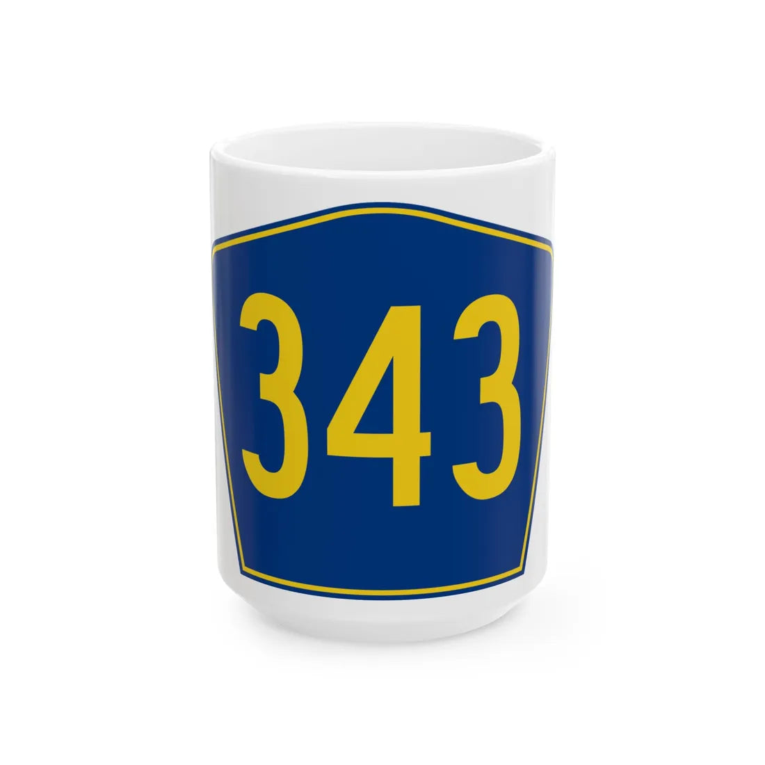 PR secondary 343 (Puerto Rico) (Road Sign) White Coffee Mug 15oz - Go Mug Yourself
