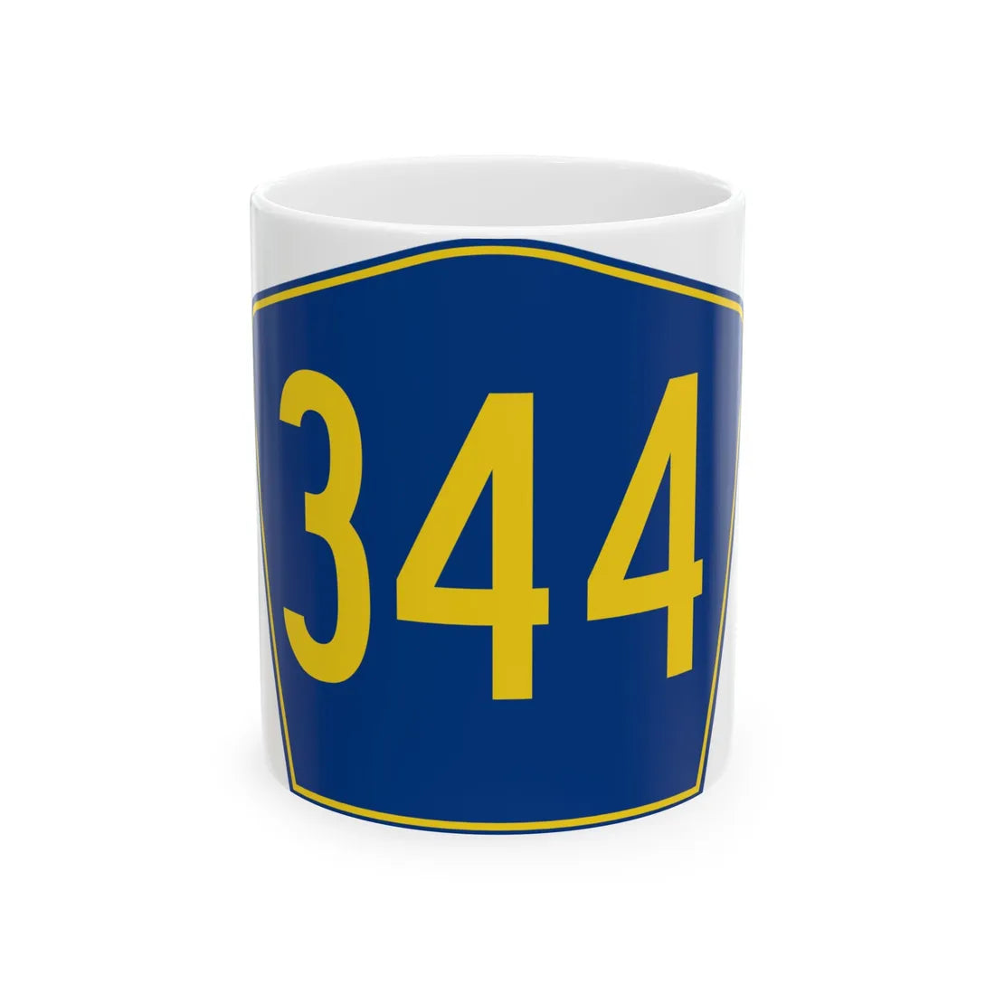 PR secondary 344 (Puerto Rico) (Road Sign) White Coffee Mug 11oz - Go Mug Yourself