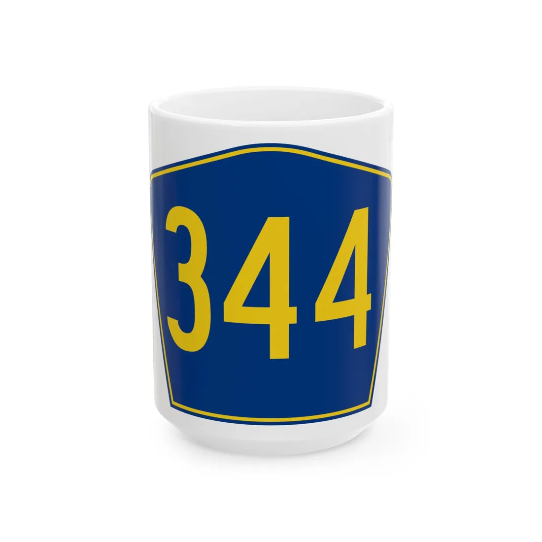 PR secondary 344 (Puerto Rico) (Road Sign) White Coffee Mug 15oz - Go Mug Yourself