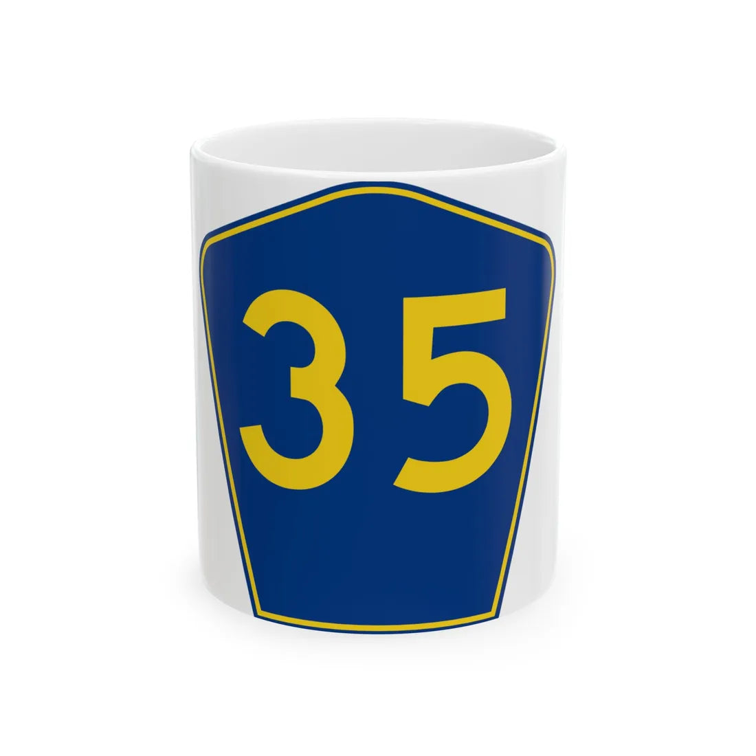 PR secondary 35 (Puerto Rico) (Road Sign) White Coffee Mug 11oz - Go Mug Yourself