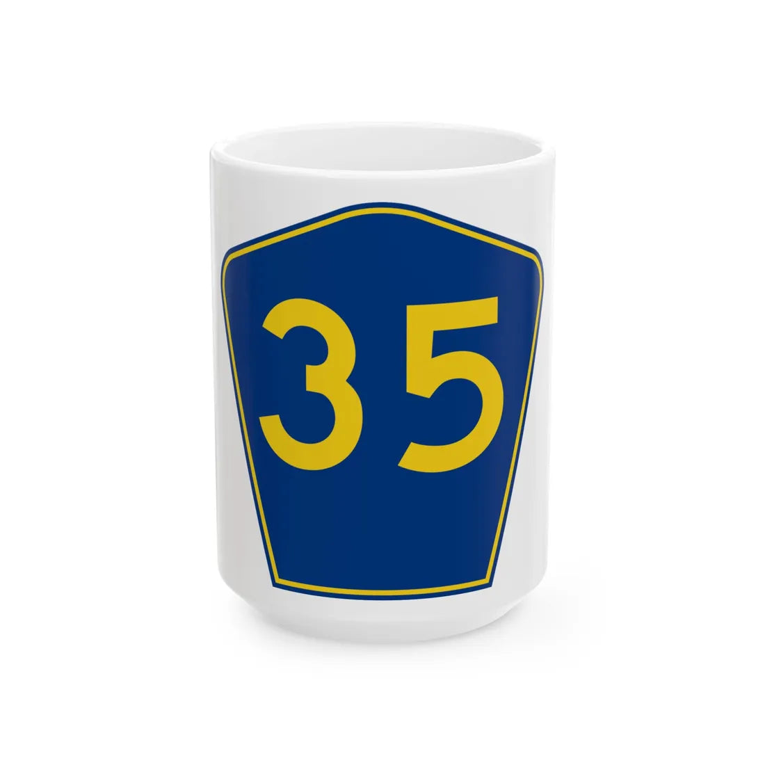 PR secondary 35 (Puerto Rico) (Road Sign) White Coffee Mug 15oz - Go Mug Yourself