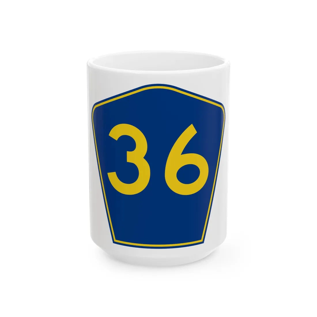 PR secondary 36 (Puerto Rico) (Road Sign) White Coffee Mug 15oz - Go Mug Yourself