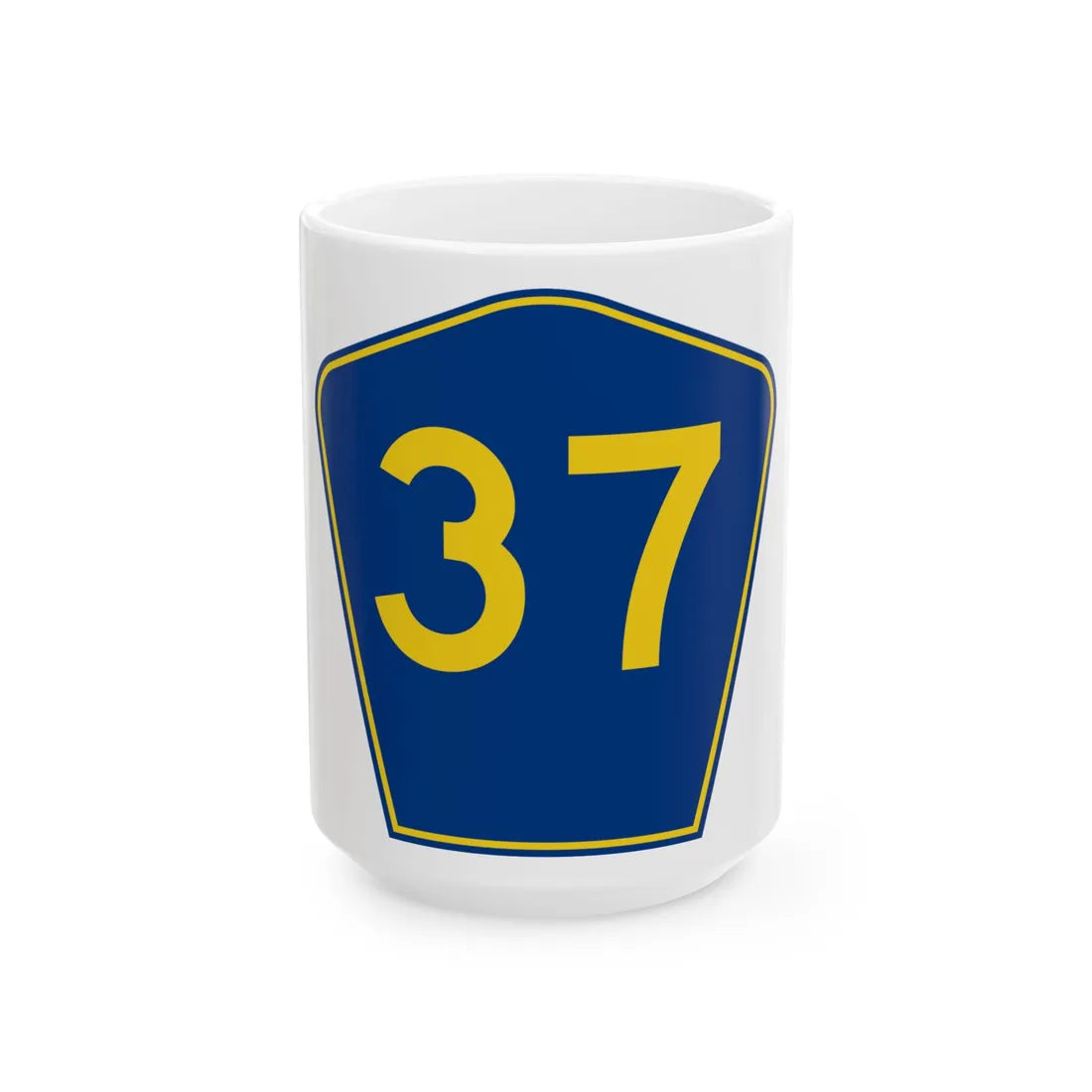 PR secondary 37 (Puerto Rico) (Road Sign) White Coffee Mug 15oz - Go Mug Yourself