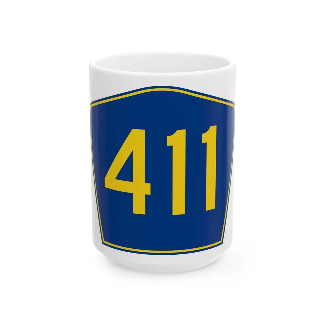 PR secondary 411 (Puerto Rico) (Road Sign) White Coffee Mug 15oz - Go Mug Yourself