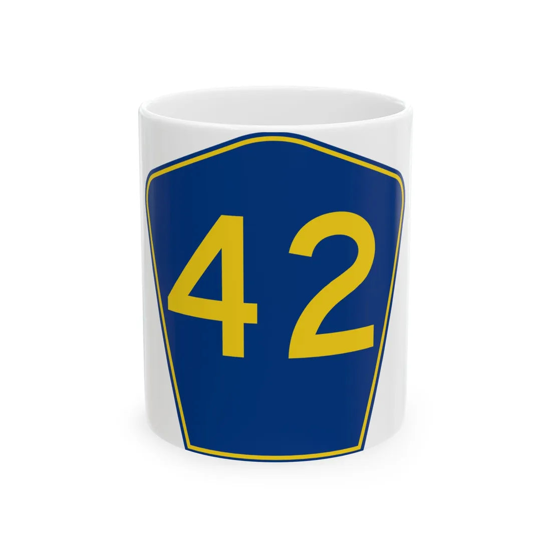 PR secondary 42 (Puerto Rico) (Road Sign) White Coffee Mug 11oz - Go Mug Yourself
