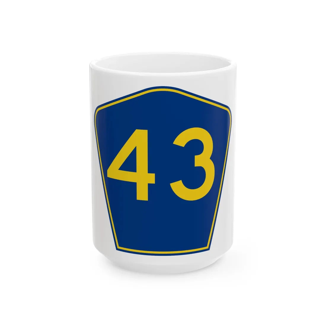 PR secondary 43 (Puerto Rico) (Road Sign) White Coffee Mug 15oz - Go Mug Yourself