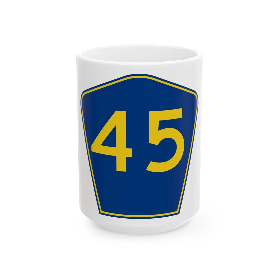 PR secondary 45 (Puerto Rico) (Road Sign) White Coffee Mug 15oz - Go Mug Yourself