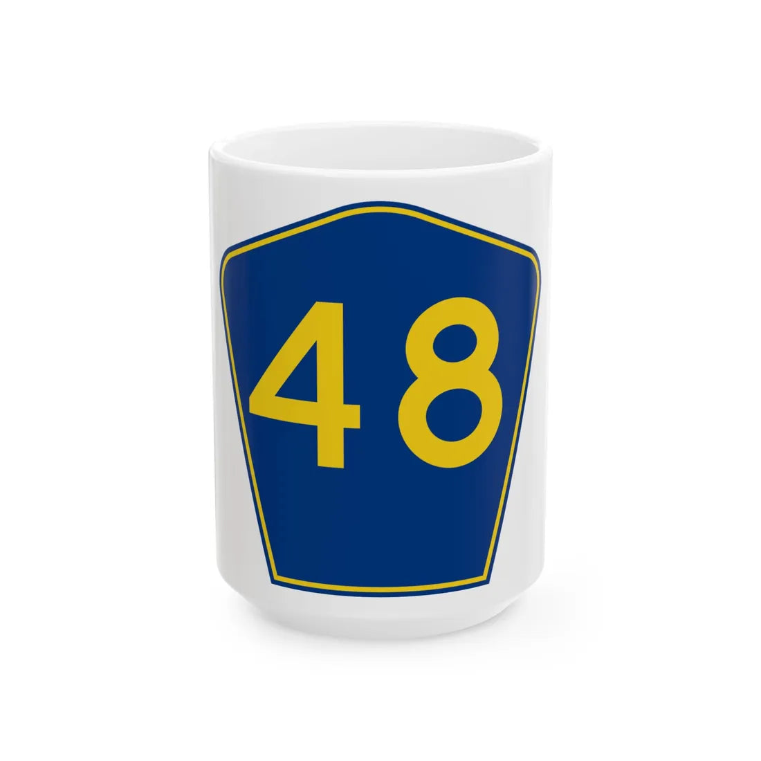 PR secondary 48 (Puerto Rico) (Road Sign) White Coffee Mug 15oz - Go Mug Yourself