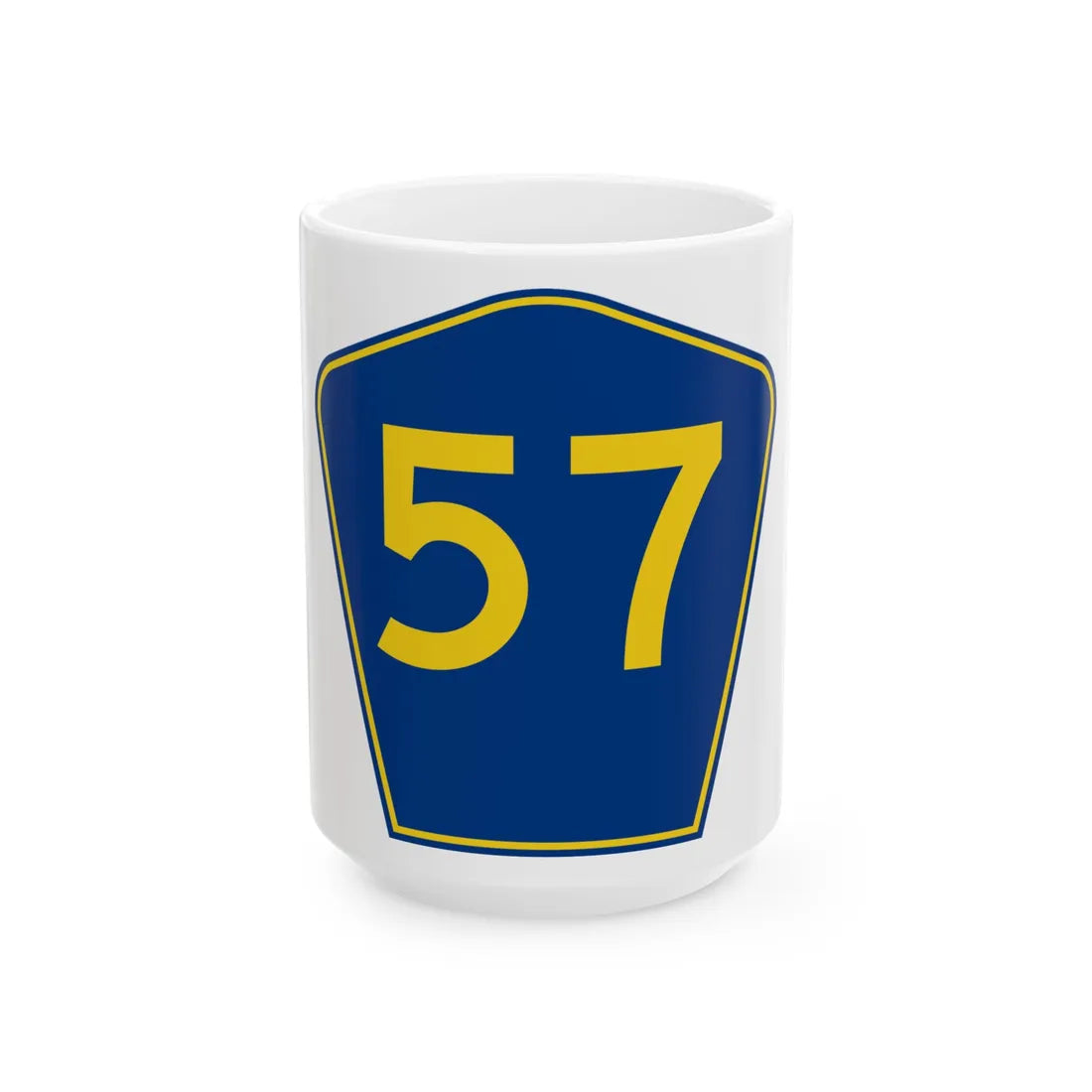 PR secondary 57 (Puerto Rico) (Road Sign) White Coffee Mug 15oz - Go Mug Yourself