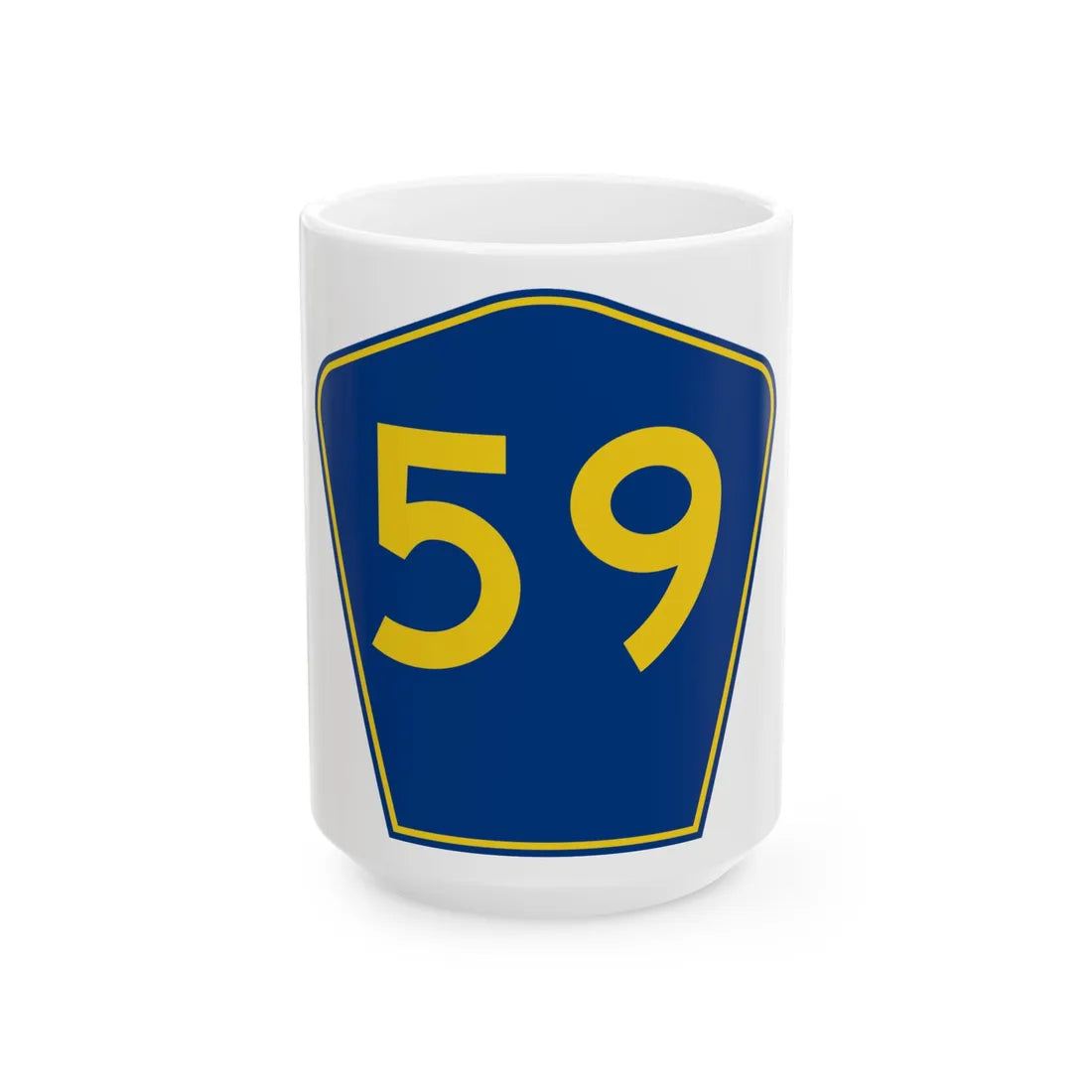 PR secondary 59 (Puerto Rico) (Road Sign) White Coffee Mug 15oz - Go Mug Yourself