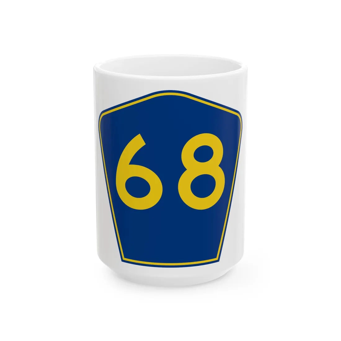 PR secondary 68 (Puerto Rico) (Road Sign) White Coffee Mug 15oz - Go Mug Yourself